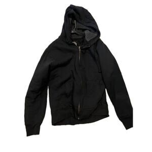 Berkley Jensen Gray Black Zip Up Hoodie Mens Large